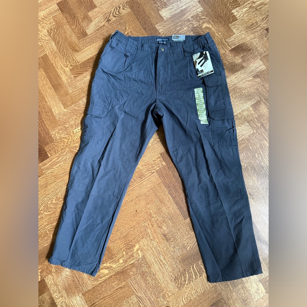 NWT 5.11 Tactical Pants Cotton Canvas Double Knee Cargo Utility Charcoal 40 x 32